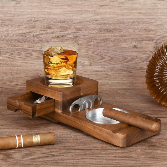 Cigar Ashtray With Cigar Drawer