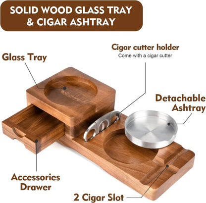 Cigar Ashtray With Cigar Drawer